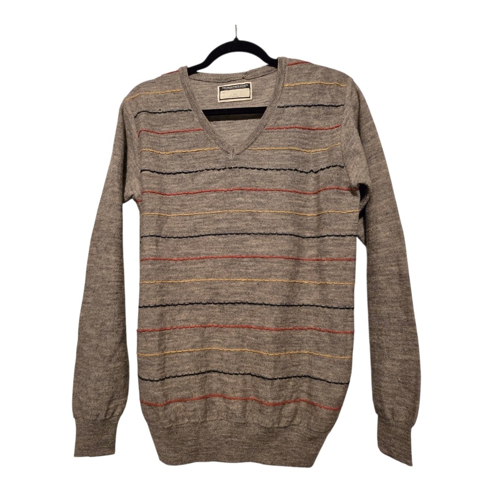 Virgin Poet's Society Urban Outfitters Wool Blend Pullover Sweater Mens SM Brown
